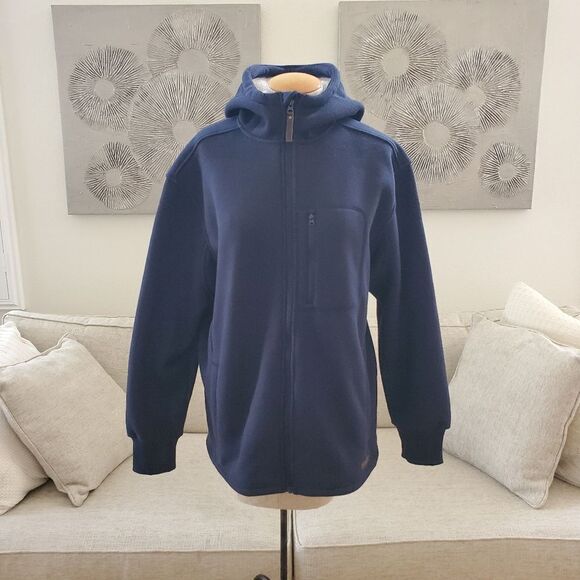 Smith's Workwear Sherpa-Lined Hooded Thermal Shirt Jacket Sz L - Picture 4 of 13